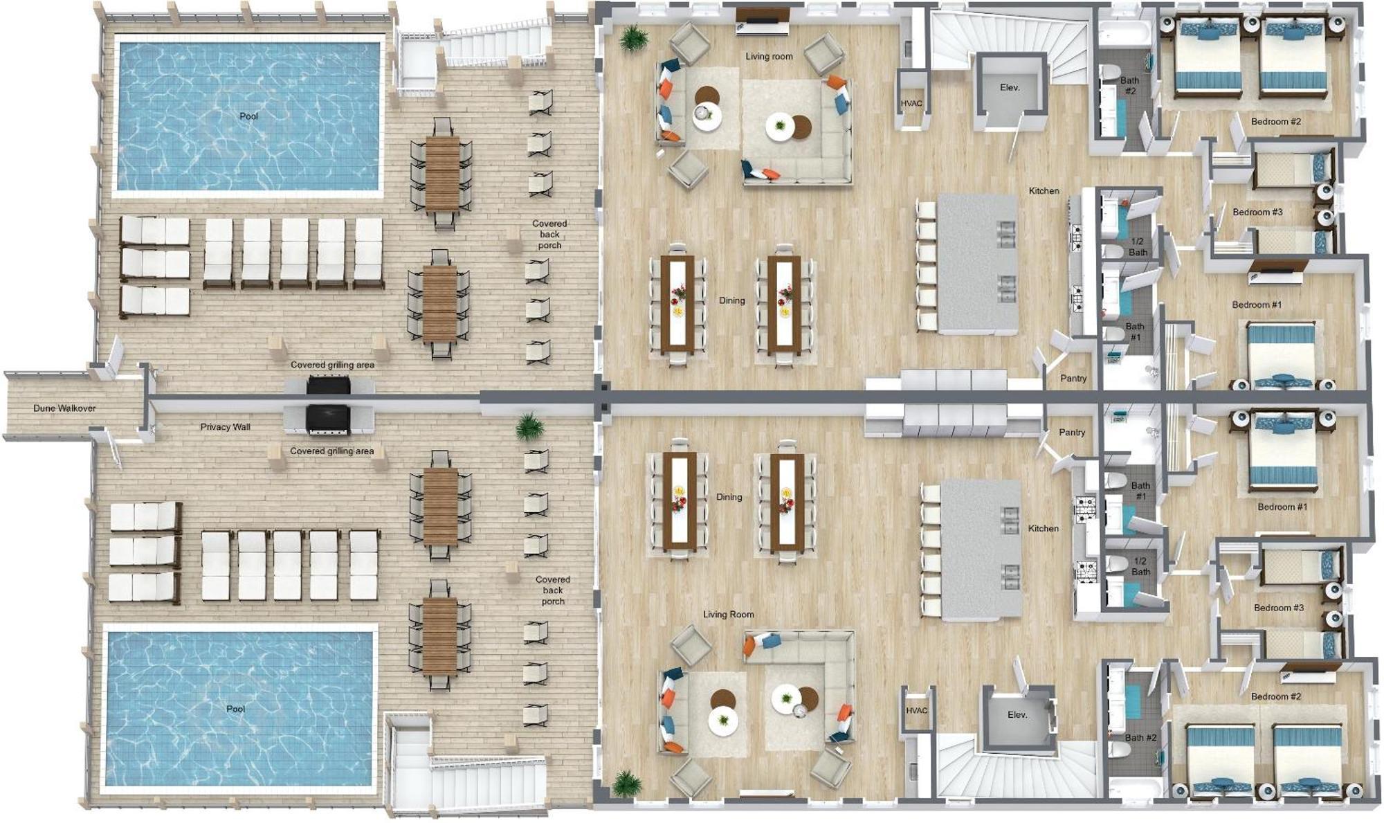 Seaside East And West 2 Properties - 24 Bedrooms Gulf Shores Exterior foto